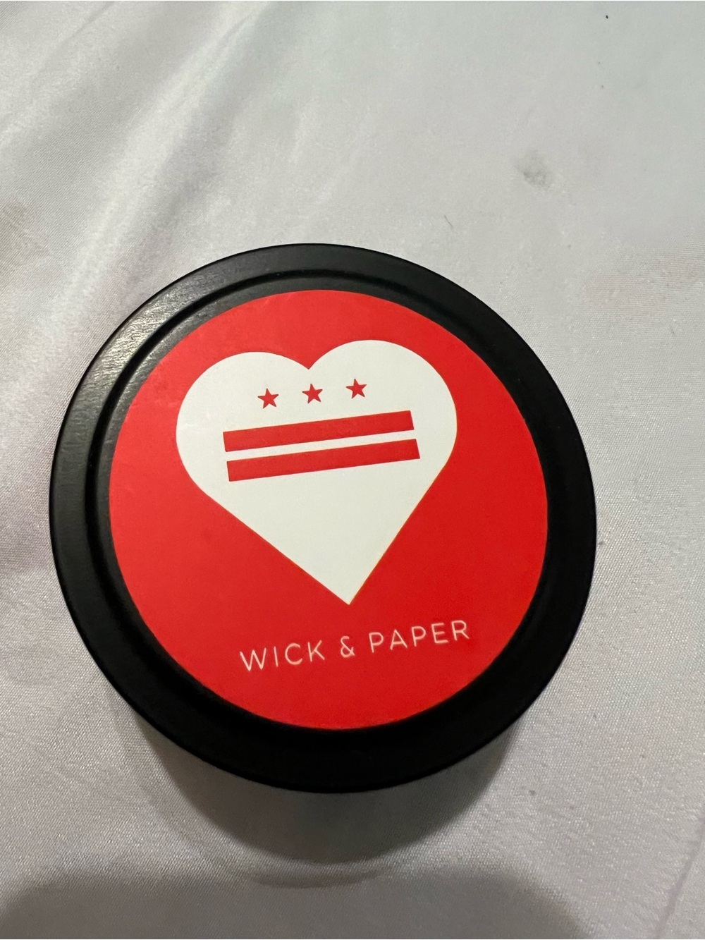 I LOVE D.C. Red Soy Candle in Black Tin